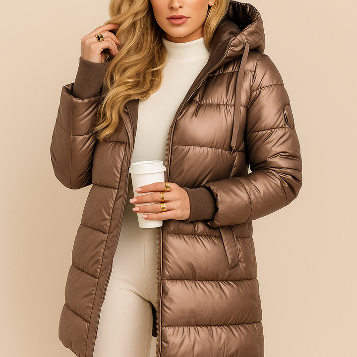 Victoria - Luxe Gewatteerde Winterjas met Capuchon